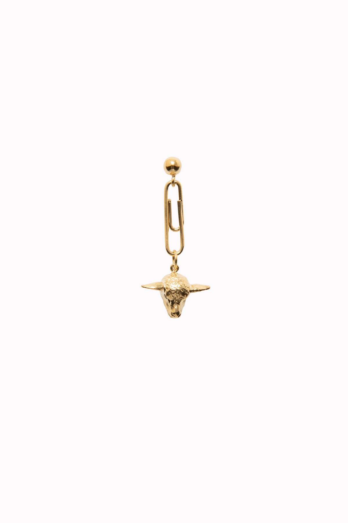 Ball, sheep’s head and clip earring