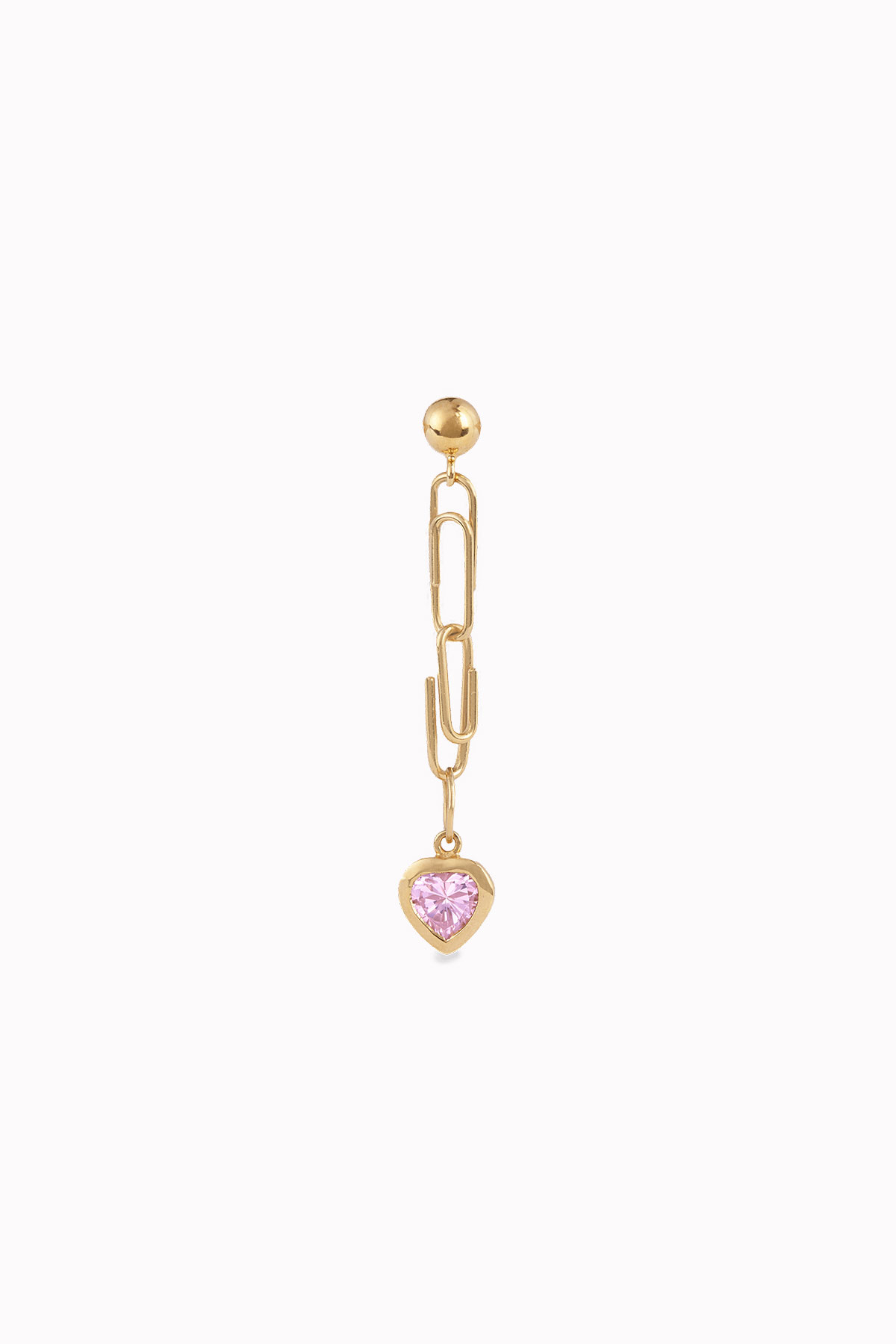 Heart Ball Earring with Clip